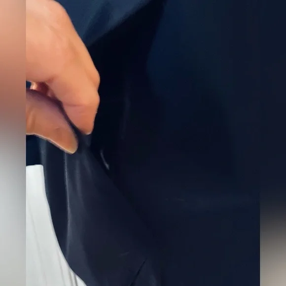 Vintage Linea Navy Blue Belted Women's Trench Coat Classic Chic - Picture 7 of 16